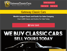 Tablet Screenshot of gatewayclassiccars.com